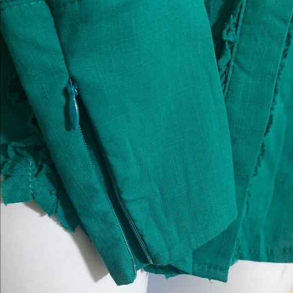 Peekskill set pant blouse women S teal ruffles button down event vacation Y2K - Picture 3 of 12
